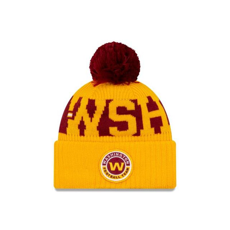 NFL Washington Football Team Alternate Cold Weather Sport Knit (DGZ6929) - Yellow New Era Beanies